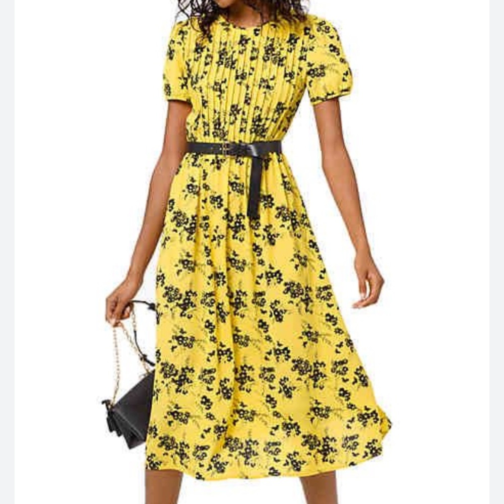 Michael Kors Yellow Floral Maxi Dress small